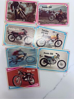 Vintage Motorcycle Trading cards - Honda, Kawasaki,  Yamaha, Harley Davidson
